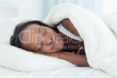 Radiant woman sleeping