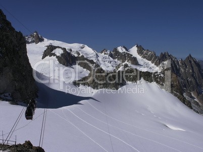 Seilbahn am Mont Blanc