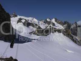 Seilbahn am Mont Blanc