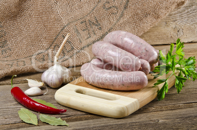 Polish home-baked veal sausage (Biala)