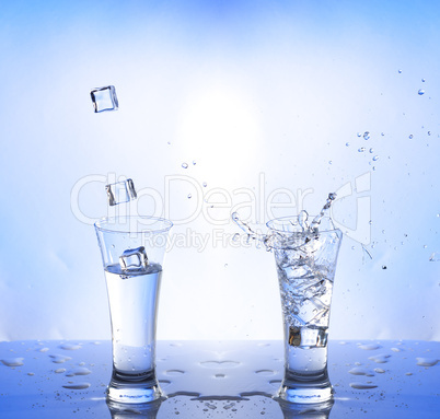 water splash in glasse