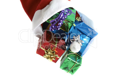Nikolausmütze mit Geschenken - Santa claus cap with gifts