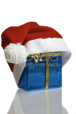 Nikolausmütze mit Geschenk - Santa claus cap with gift