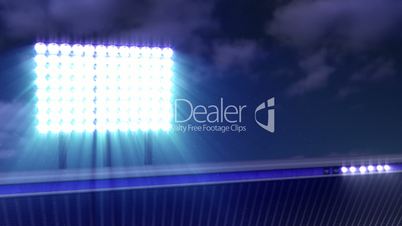 Flashing stadium lights.