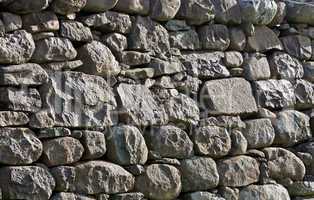 stone wall in evening light
