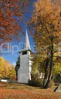 church in the autumn