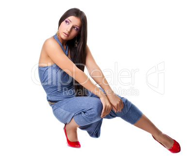 Sexy girl posing in rnb style cloth