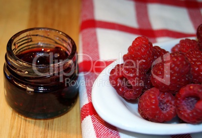 fresh berries and jam