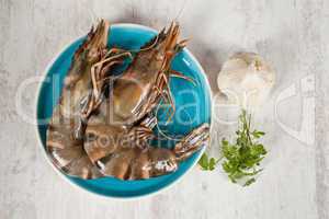 Raw prawns