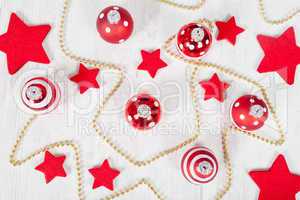 Christmas balls and stars