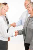 Business partners close deal people shaking hands