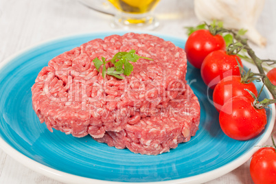 Raw hamburger