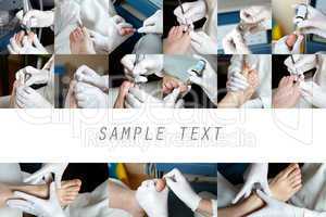 Medizinische Fußpflege - Foot care - Chiropody - Collage