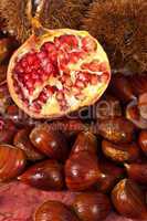 Chestnuts and pomegranate