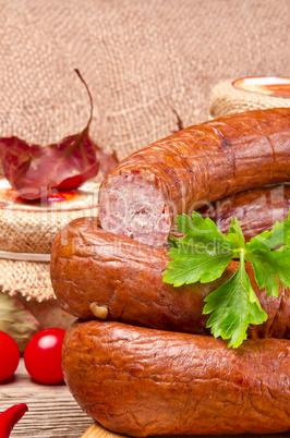 Home-baked Polish sausage (Swojska)