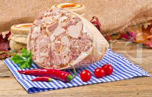 Polish home-baked jellied meat
