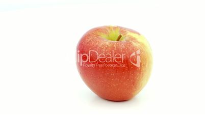 rotating apple on white background