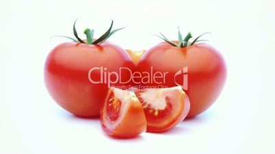 tomatoes slized isolated loopable