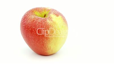 apple with water drops isolated loopable