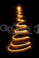 Weihnachtsbaum aus glitzerndem Licht