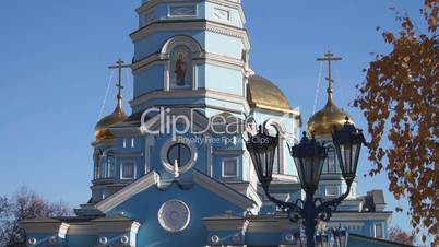 Russian Orthodox Church. Golden domes. The Cathedral.
