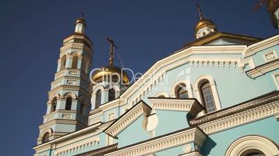 Russian Orthodox Church. Golden domes. The Cathedral.