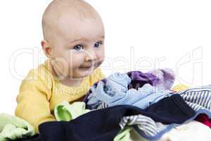 young child with washing