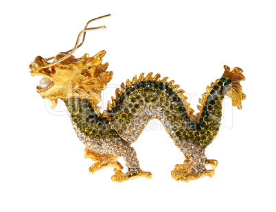 Metal dragon with crystals (souvenir)
