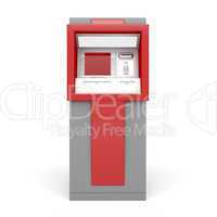 ATM on white background