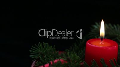 Holiday Candle with copy space