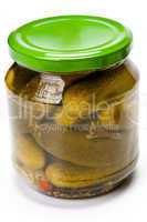 Pickles in glass