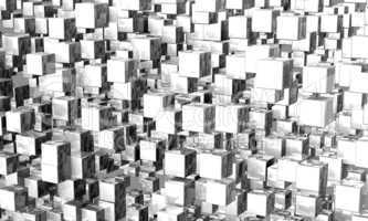 Mega cubes background silver 01