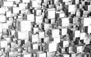 Mega cubes background silver 03