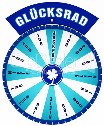 Glücksrad - Isoliert blau cyan