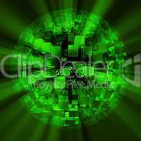 Lightcubes discoball green black