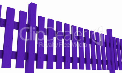 3D Holzzaun - violett freigestellt 02
