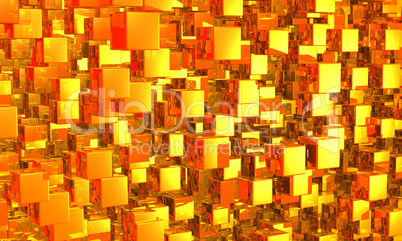 Mega cubes background gold 02