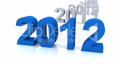 Die Chronologie 2012 blau