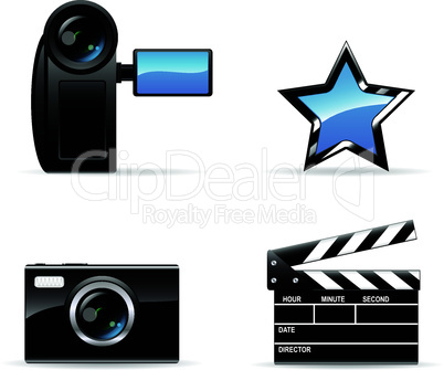 Video and photo icons