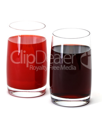 two glass of  juice