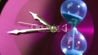 Purple clock, sandclock