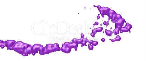 Purple liquid on white