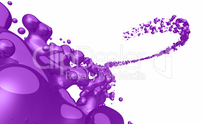 Purple liquid flow