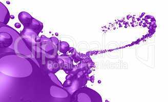 Purple liquid flow