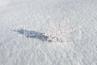 natural snow with snowflake