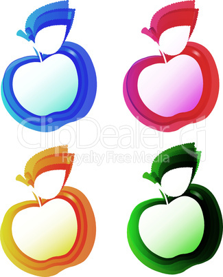 Set of banner template apple