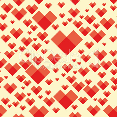 Red pattern heart background seamless  vector texture