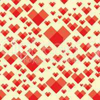 Red pattern heart background seamless  vector texture