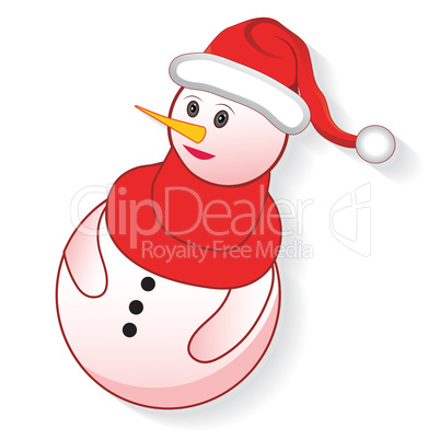 Icon christmas snowman