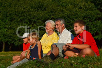 Grandparents and grandchildren together